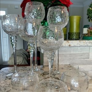 Crackle Glass Candle Holders